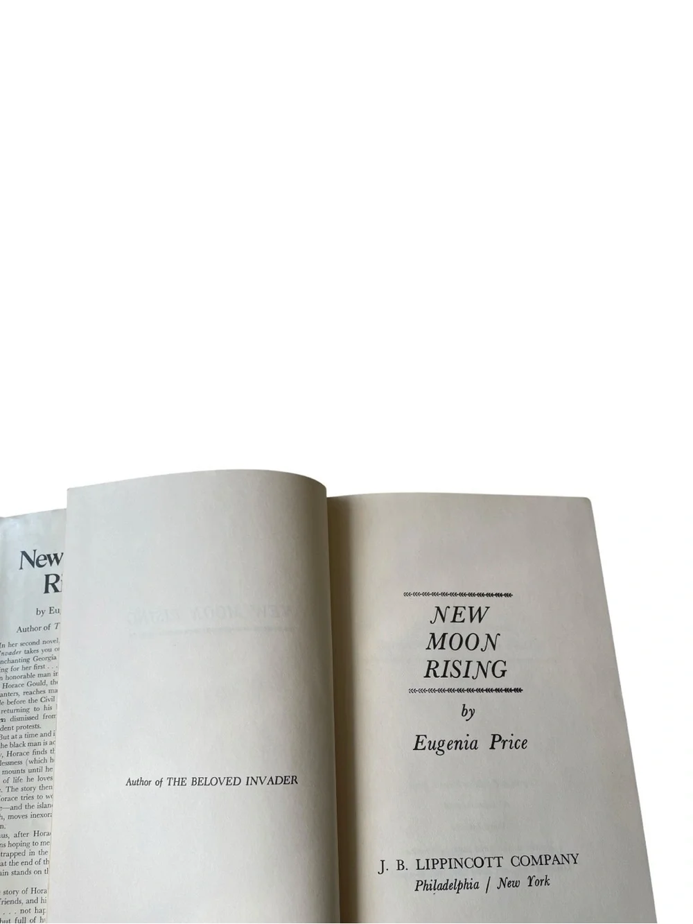 New Moon Rising Eugenia Price, First Edition 1969 HC DJ Vintage Southern Novel
